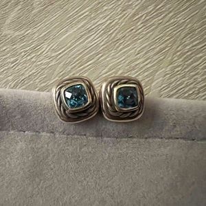 David Yurman Blue Topaz Albion Earrings
